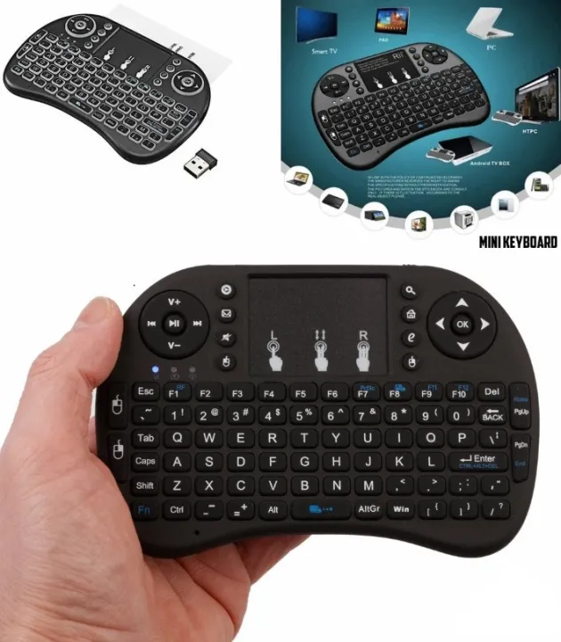 2.4GHz Wireless Keyboard Remote Control Touchpad Android Box Tablet ...