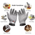Anti-cut Gloves Safety Cut Proof Stab Resistant Stainless Steel Wire Metal Butcher Cut-Resistant Safety Hiking Gloves Kitchen Tool. 