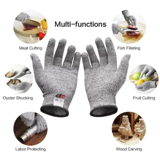 Anti-cut Gloves Safety Cut Proof Stab Resistant Stainless Steel Wire Metal Butcher Cut-Resistant Safety Hiking Gloves Kitchen Tool