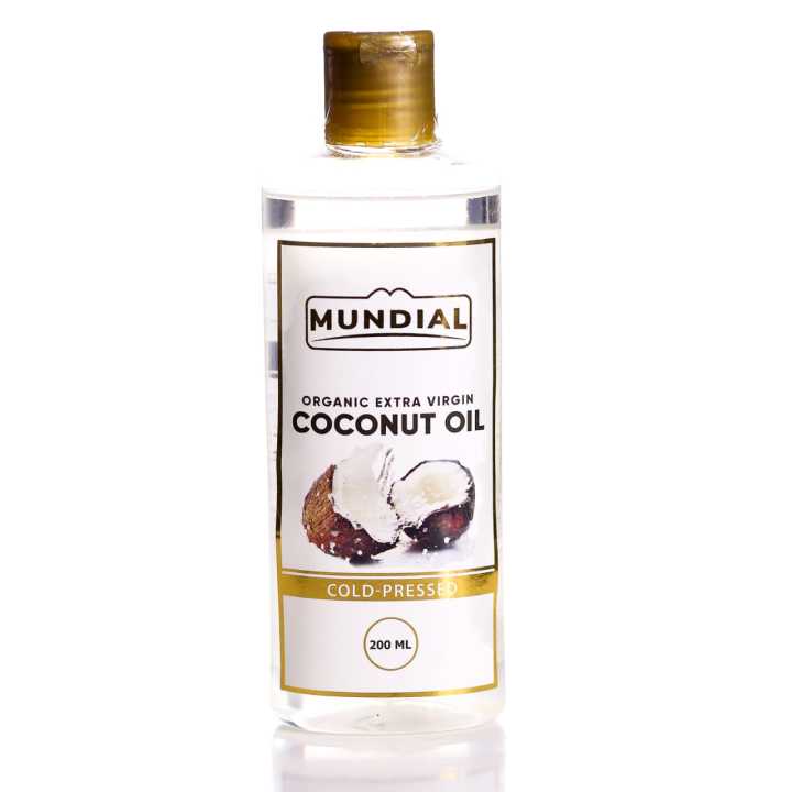 Mundial Organic Extra Virgin Coconut Oil, Cold Pressed, 200ml