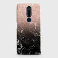 Oppo F11 Pro Cover Case Rose and black marbel  Hard Cover- Design 39 Cover. 