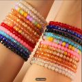 Beautiful Transparent and Black Glass Bead Friendship Bracelet for Couples, Bestfriends, Boys and Girls. 