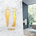 WC Sign Board Signage Bathroom Sign with Self Toilet Sign Male Female S. 