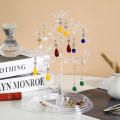 Elegant Earring display stand Handcrafted Plastic Necklace holder rack Height 23.5cm Bird jewelry display for Bedroom. 