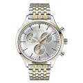 Hugo Boss Men's Watch Two Tone Strap Silver Dial-1513654. 
