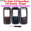 2024 For Nokia 5130 XpressMusic 5130XM New Full Complete Mobile Phone Housing Cover Case + English Russian Keypad + Tool Revien Meiuazo. 