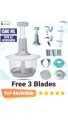 Advanced Multi-function  Food Processor, Mini Manual  Food Processor, Press Start Quick Operation, 3-Blade Double Layer For Kitchen Supplies. 