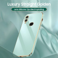 icasecover for Samsung Galaxy A10s Back Cover Luxury 6D Plating Frame Shiny Bling Phone Pounch Soft Silicone Square Phone Case. 