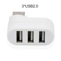 Mini Usb Hub 3 Port Usb 2.0 Splitter Straight Insertion Rotate Portable Slim Hub For Desk Lap Accessories Otg Adapter. 