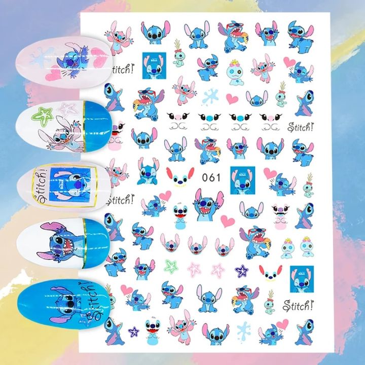 Disney Cartoon Art Deco Decal Nail Slider Lilo Stitch Tigger Mickey Mouse Nail Sticker DIY Nail Art Ornament Stickers
