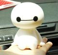 2022 NEW Big Hero 6 Baymax Toy Model Dolls PVC 12cm Lovely Cute Automobile Head Shaking Action Figure GIFT. 