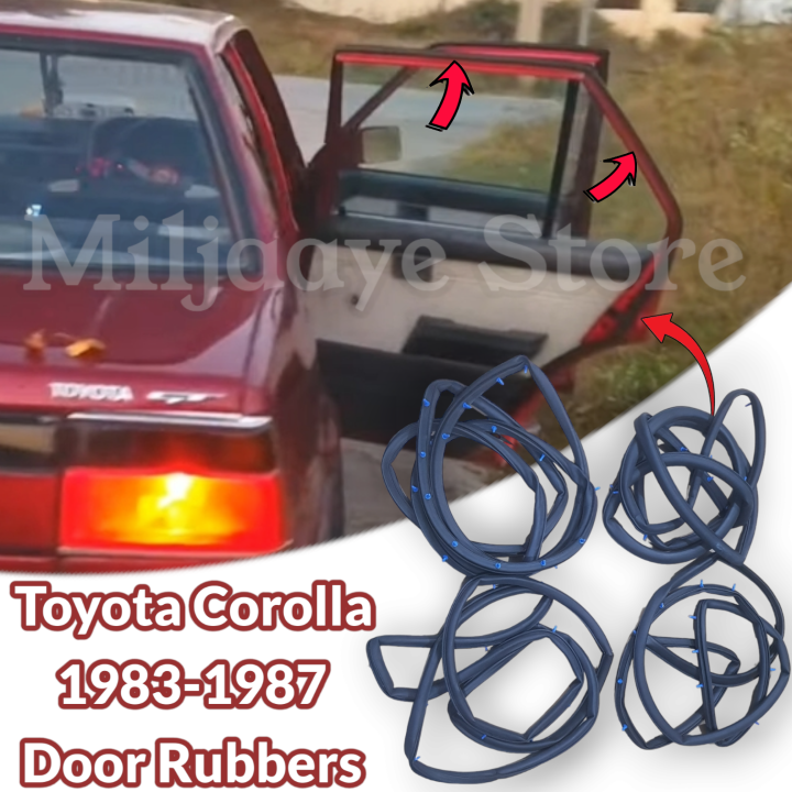 Toyota Corolla 1983-1987 Door Rubber (Door Sealing) (Gate Rubber) 4 Doors