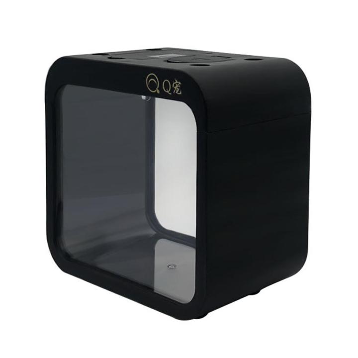 Pet Breeding Tank Arc Design Clamshell Feeding Window Fish Terrarium