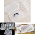 Multi layer Transparent Plastic Removable Grid Painting Brush Art Craft Stationary Accessories Case Box Organiser. 