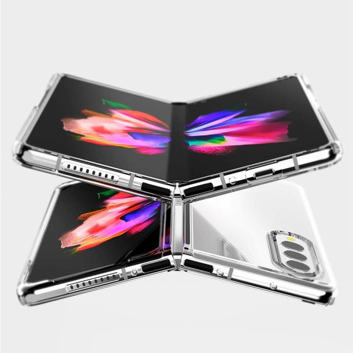 Premium Quality Samsung Galaxy Z Fold3 Cover Front Back Protective Cover Samsung Galaxy Z Fold3 Clear Shock-Proof Case For Z Fold3