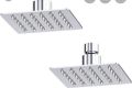 Rain shower 10x10 inch China steel rain shower 10 inch with 4x4inch shower free. 