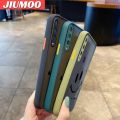 JIUMOO For Huawei Y6P Case Fashion Simple Smile Face Frosted Transparent Back Cover Lens Camera Protect Phone Case Edge Full Cover Casing Hard Cases. 