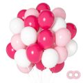 100 Pieces Thick Latex Balloons Pack for Birthday, Baby Shower Party Decoration (Barbie doll theme) (,Pink, White, hotpink). 