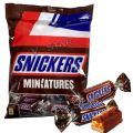Snickers Miniatures Chocolate Mini Bars, Pouch, 150gm,Imported Snickers Chocolate Miniatures Original Bag 150g, Chocolate Bag, Milk Chocolate with Roasted Peanuts, Nougat, and Caramel. 