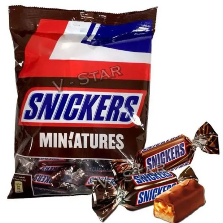 Snickers%20Miniatures%20Chocolate%20Mini%20Bars,%20Pouch,%20150gm,Imported%20Snickers%20Chocolate%20Miniatures%20Original%20Bag%20150g,%20Chocolate%20Bag,%20Milk%20Chocolate%20with%20Roasted%20Peanuts,%20Nougat,%20and%20Caramel%20-%20Image%203
