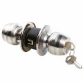 "Stainless Steel Round Lever Handle Door Lock - Mortise Entry Lock for Bedroom, Secure Knob, Heavy-Duty Door Handle, Modern Door Hardware, High-Quality Lockset with Secure Locking Mechanism". 