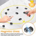 Magnetic Chess Game, Fun Table Top Magnet Game with String, Magnetic Stones Board Game Magnetic Chess Board Game Set Improve Log. 