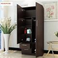 2-Door Wardrobe Armoire with  Shelves and 2- Storage Drawers One side  Hanger Portion. 