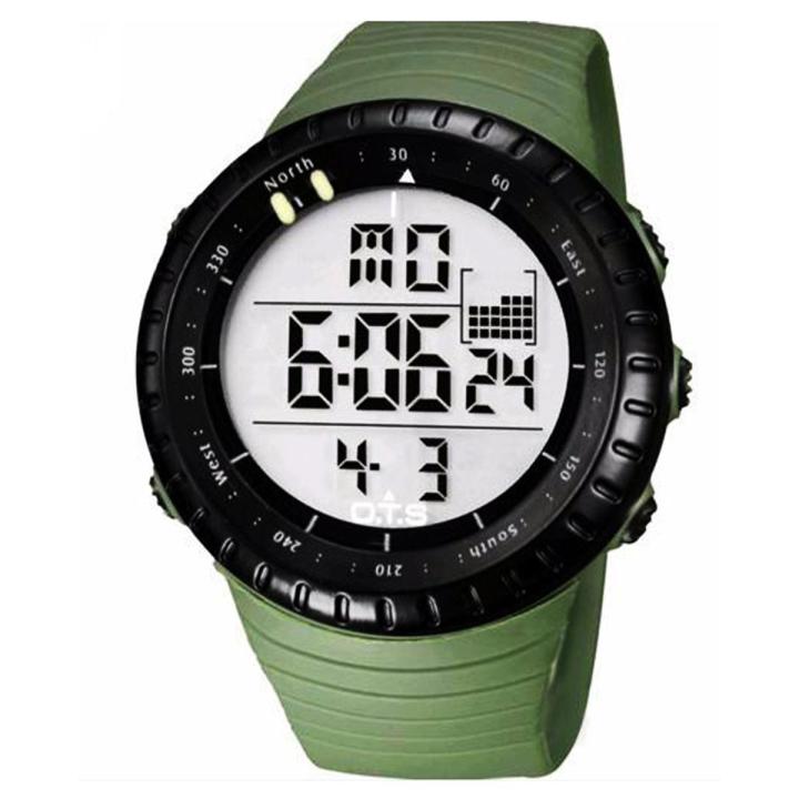Green Rubber Strap Digital Sports Watch For Boys/Men - Green