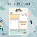 Daily Planner A4 Size Laminate with Board Marker Planner for Daily Task. 