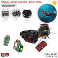 Decool Avengers Super Heroes Iron Skull Sub Attack Building Blocks & Bricks Kit Submarine Marvel Lego_ Set Learning & Development Toy For Kids Iron Man Captain America Hulk Action Minifigures Super Hero Under Water  Battle Toys Series Playset. 