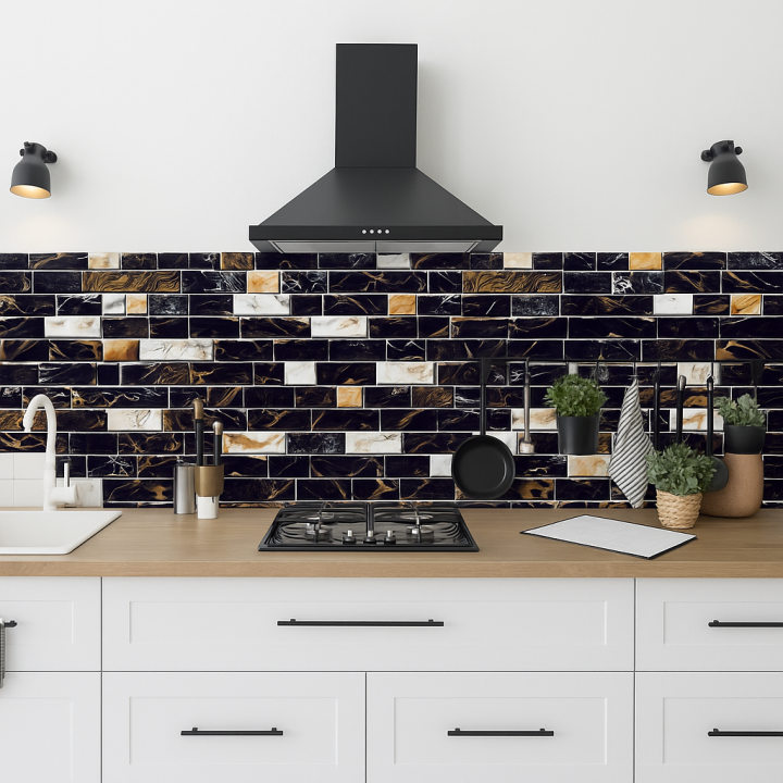 Mosaic Tile Stickers Pack – Premium Self-Adhesive Wall Decor Tiles 20cm x 10cm | Waterproof, Heat-Resistant & Easy Peel Stick On Backsplash Stickers for Kitchen Walls, Bathroom, Living Room, Furniture & Home Renovation Decoration