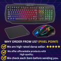 Semi Mechanical RGB Gaming Keyboard Combo deal by Pixel Point / RGB keyboard with rgb mouse , mouse pad / Premium quality. 