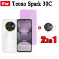 Tecno Spark 30C Matte Privacy / Ceramic soft film For Tecno Spark 20C GO 1 2024 2 in 1 Anti Blue Light Ray Tempered Glass Screen Protector. 