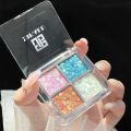 61 Children's Stage Makeup, Nine Colors Eyeshadow Palette, Sein Gel, Glue-Free, Glitter Palette, Glitter Palette, Glitter Makeup, Cosmetics. 