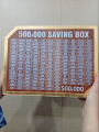 5 Lakh Money Saving Box – Wooden 500,000 Target Chart – Rupee Organizer for Smart Budgeting I Saving Box I Saving Money Box I Saving Box For Money I Mister Traders Saving Wooden Box. 