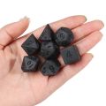 7pcs/set Gifts Party Supplies For TRPG DND Game Accessory Board Game Black Dice Set Leisure Entertainment Toys. 