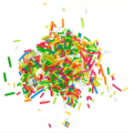 Rainbow Sprinkles - Mix Sprinkles - Cake Sprinkles Mix Color - Sprinkles Mix - Pastel Pink Purple Blue White Green Colorful Candy Sprinkles - Multicolor Cupcake Toppers Cookie Decorating Ice Cream Toppings -  Edible Cake Decorations - 100 Grams. 