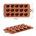 Heart Shape Silicone Chocolate Mold 15 Cavity. 