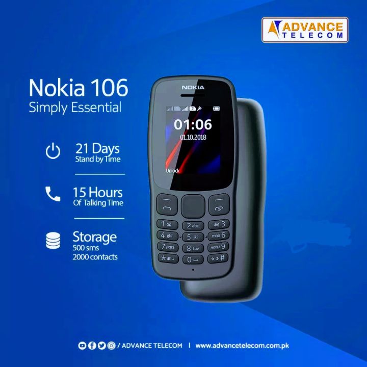 Nokia 106 dark grey (ADVANCE TELECOM WARRANTY)