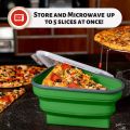 Reusable Pizza Storage Container With 5 Microwavable Serving Trays For Pizza Slices Foldable Food Storage Box Kitchen Tools. 