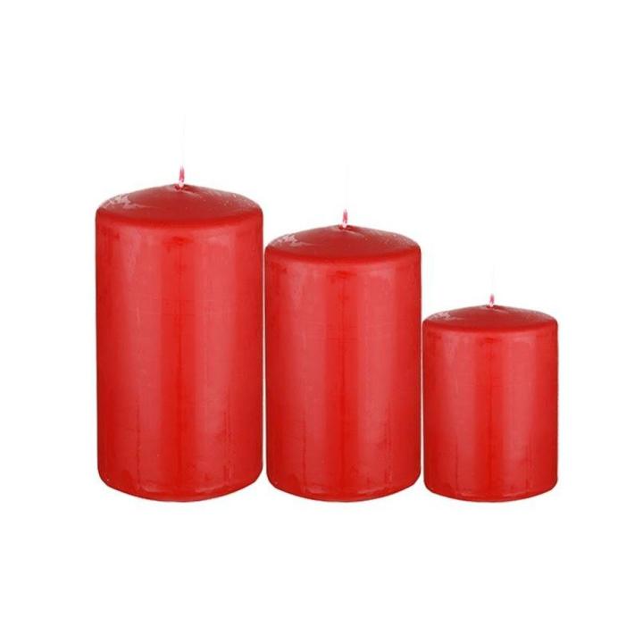 Set of 3 - Wax Pillar Candles
