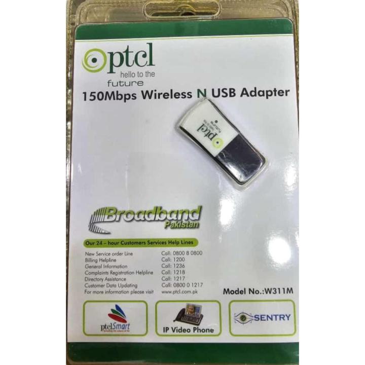 Branded PTCL 150Mbps Wireless N USB Adapter- Originally known as Tenda W311M- For DVR, PC, Tv Receivers