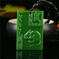 Chinese Zodiac Jade Pendant Necklace Women Jewelry Gifts Natural Amulet Jadeite Men Fashion Carved Green Chinese Charm. 