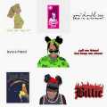 25pcs BILLIE EILISH sticker pack based on latest music albums happier than ever when we all fall asleep where do we go bad guy what was i made for finneas singer stickers aesthetic cool graphic. 