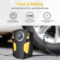 Air Compressor Portable Compressor Car Tyre 12 V Car Tyre Pump Electric Car Air Pump 150 PSI with LED Light - Digital Tyre Pressure Gauge Automatic Pump for Car, Bike, Motorcycle, Ball. 