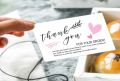 Thank You for Supporting My Small Business Cards, Small Thank You Cards with for Online, Retail Store, Handmade Goods, Gift Shop Package. 