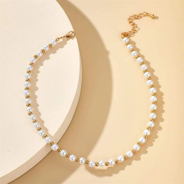 Simulated%20Beaded%20Pearls%20Necklace%20for%20Women%20Round%20White%20Pearl%20Necklace%20Jewelry%20-%20Image%202