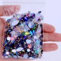 15g 300pcs Variety of Shapes Sizes Many Colors Flat Back Acrylic Rhinestones Decorations Face Gems DIY Clothes Crafts. 