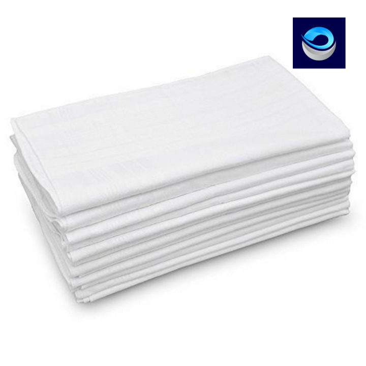 Premium Cotton Handkerchiefs - White - Men & Women - Soft & Absorbent - Pack of 01 - Rumal - Hankies at Best Price