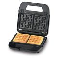 New Kenwood SMM02.000SI 3 in 1 Sandwich Maker (Sandwich, grill/griddle, waffle) - 750W - Black&Steel. 